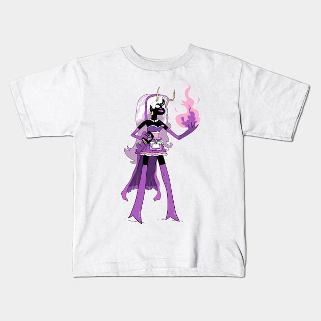 Drow Sorceress Kids T-Shirt by MrChuckles